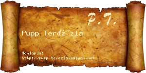 Pupp Terézia névjegykártya